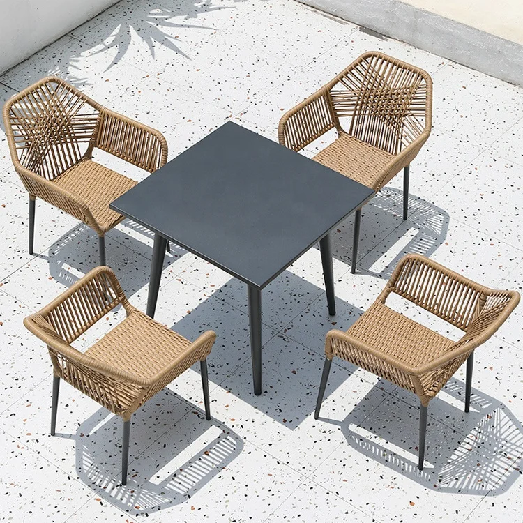 outdoor furniture garden rattan chair and table set restaurant hotel rattan chair
