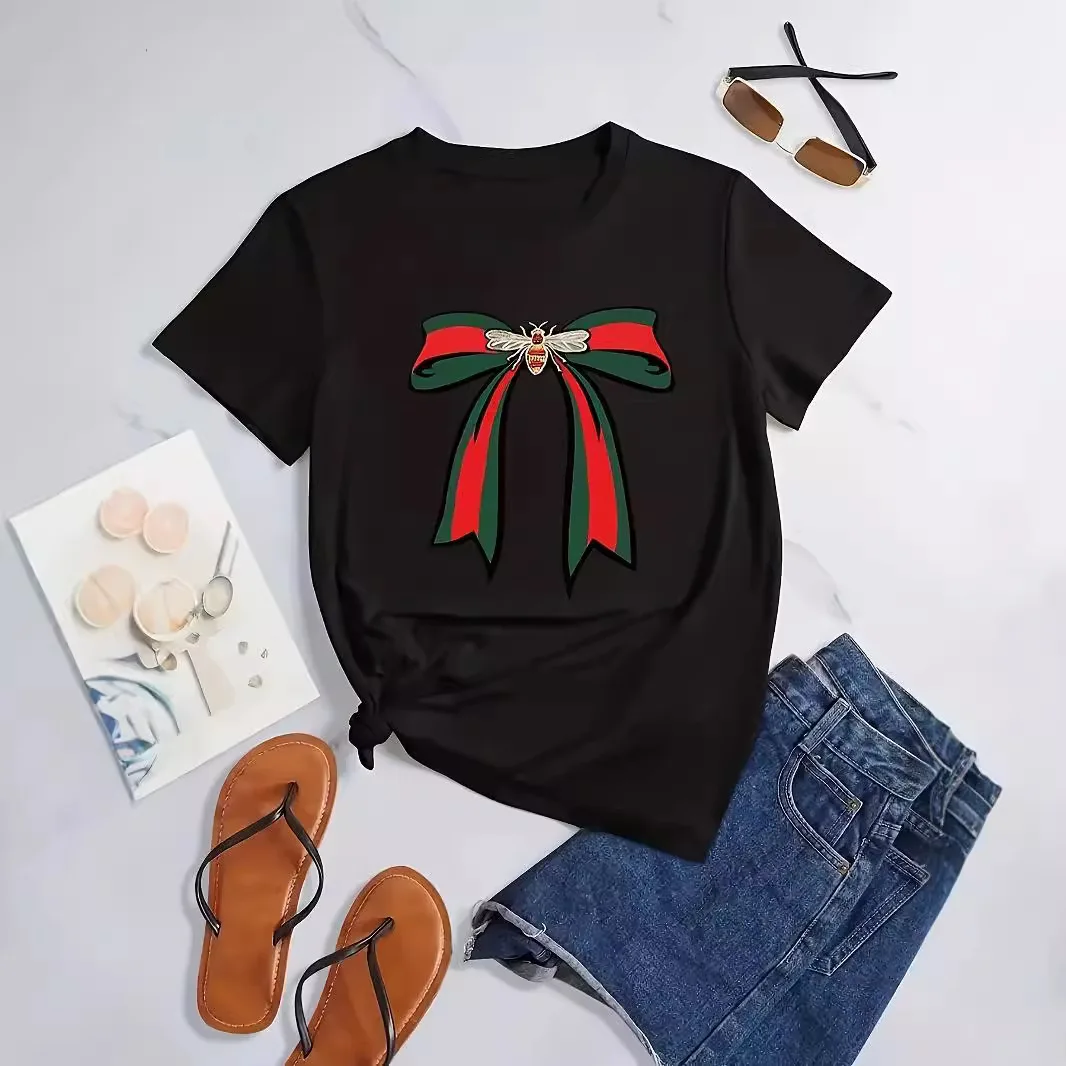 Custom Logo No MOQ Women Plus Size Jersey Short Sleeve Round Neck Casual Tee Shirt