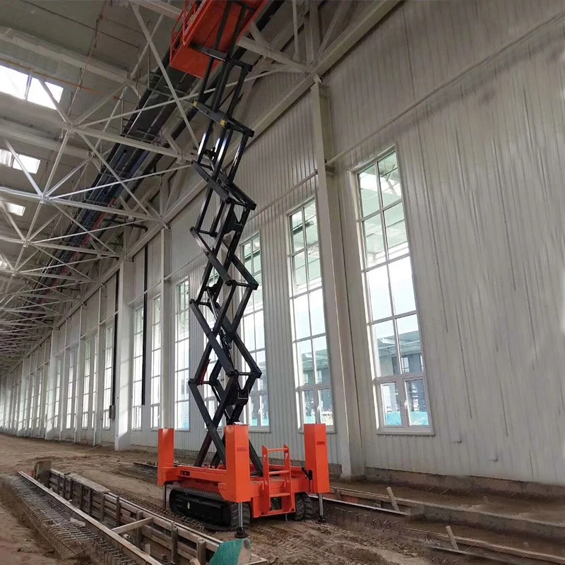 Portable lift platform small mobile tracked electric 6m 8m10m 12m 14m all terrain use self propelled hydraulic