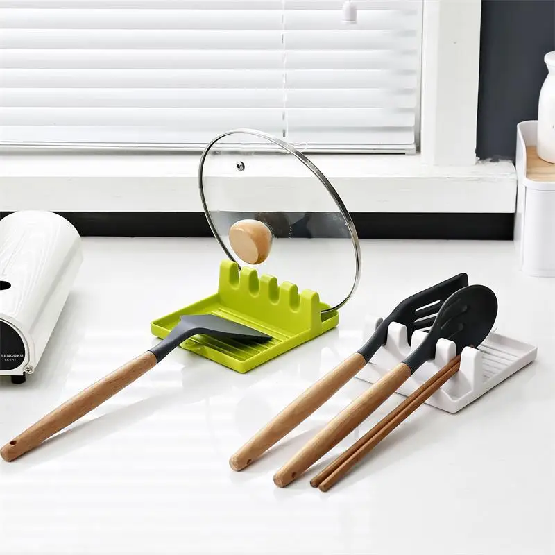 Stand Kitchen Utensil Organizer Silicone Spoon Rest Storage Shelf Spatula Holder Spoon Rack Cooking Gadgets Chopsticks Spatula