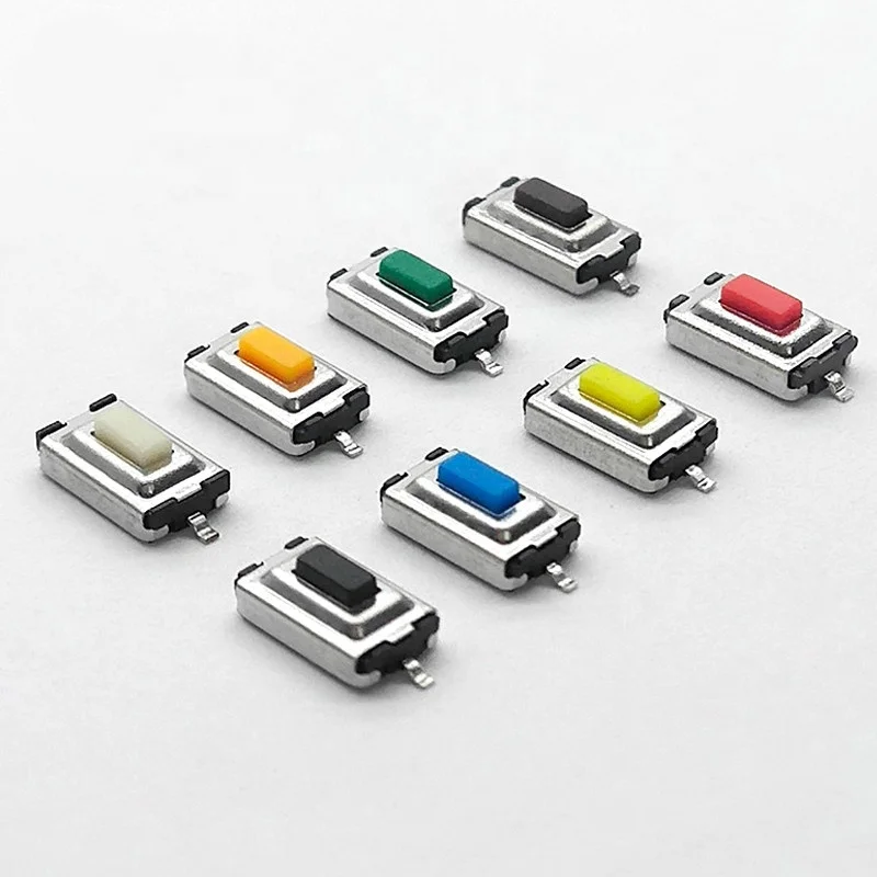 Tact Touch Micro Switch 3x6x2.5mm 2Pin SMD Tactile Push Button Switch Green Blue Red Black White Yellow Button Head