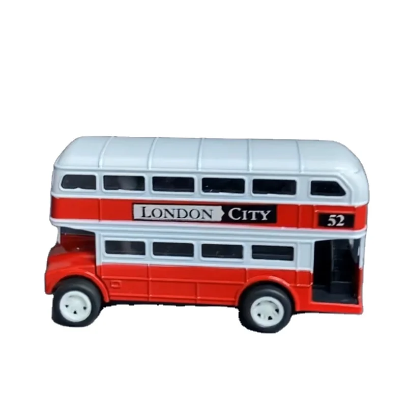 Customized Hot Selling Metal Alloy Double Double-Decker Bus Truck Toy Diecast Cars Model Toys Vehicles Toys Car