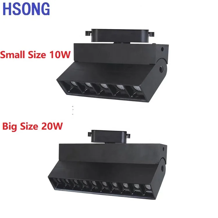 Popular design track linear grille light cob led magnetic track light systems 10w 5 heads for office