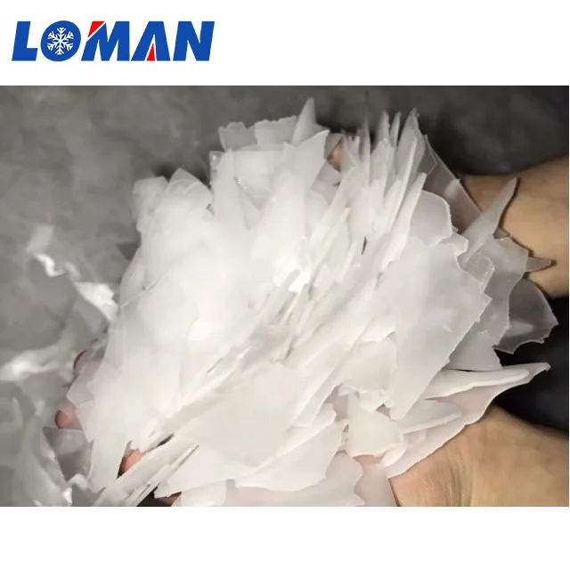 Loman Industrial snow Ice Making Machine With ice bin  Freshwater 1 tons Flake Ice Maker Machine For Fish