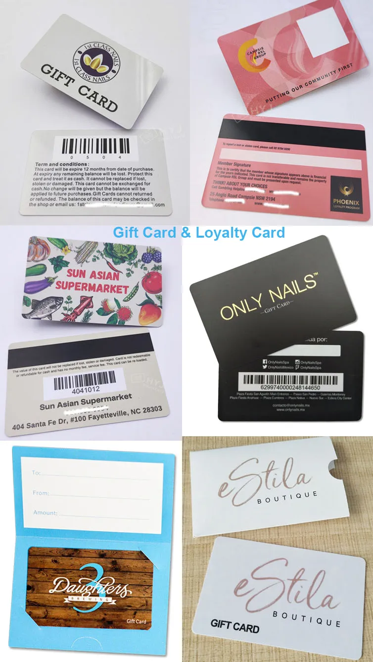 Wholesale Printing Plastic PVC VIP Membership restaurant loyalty cards reward cards for stores