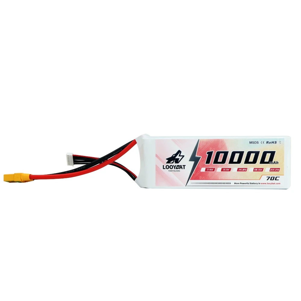 OEM ODM Support 2S 6S 10000mAh lipo battery 22.2V 60C with PCB and JST connector Lipo Li-ion Pack UAV Drone Batteries