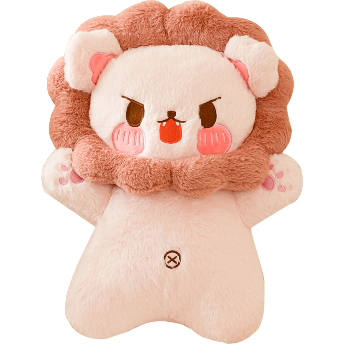 Creative small lion plush toy stuffed animal soft super cute bed sleep custom lion pillow wholesale