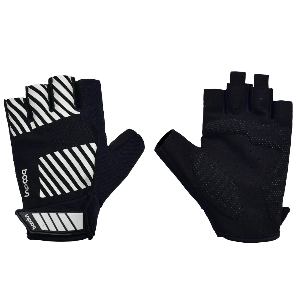 HBG 1348 Custom Summer Breathable Anti Slip Cycling Gloves Unisex Bike Riding Gloves Shock-absorption Half Finger Bicycle Gloves