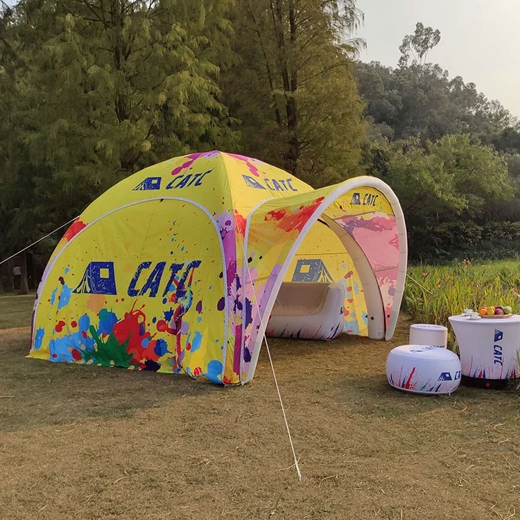 Customize Size Airtight Inflatable Advertising Tent With Fully Printing Gazebo For Promotional Dome Inflatable Events Tent