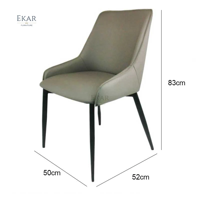 Ekar Furniture Custom Modern Comfy Price Low Back Vintage Iron Industrial Style Dining Chairs
