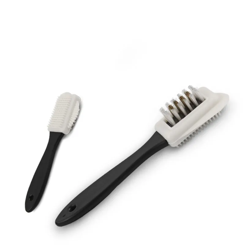 Cleaning Suede Shoe Brush   Brass PP Bristles Three Sided Nubuck Brush  Suede Shoe Cleaning Brush