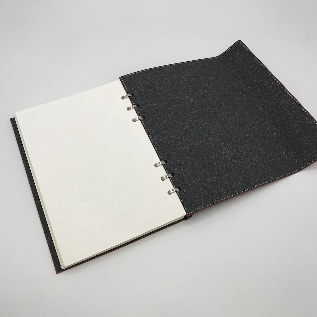 New ring binder loose leaf leather journal diary notebook a5 spiral notebook with pen