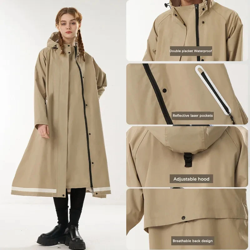 Fashion Multifunctional Windbreaker Type Raincoat Waterproof Women Men Outdoor Hiking Camping Rainwear Suit Riding Men Rain Coat