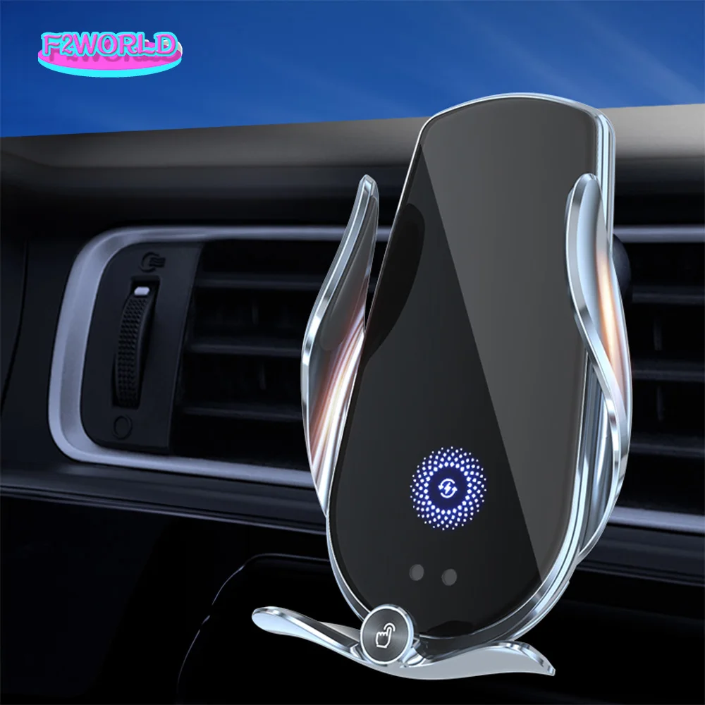 15W Magnetic Car Wireless Charger Infrared Sensor Automatic Clamping Phone Holder for iPhone 14 13 12 11 XS XR X 8 Samsung S23