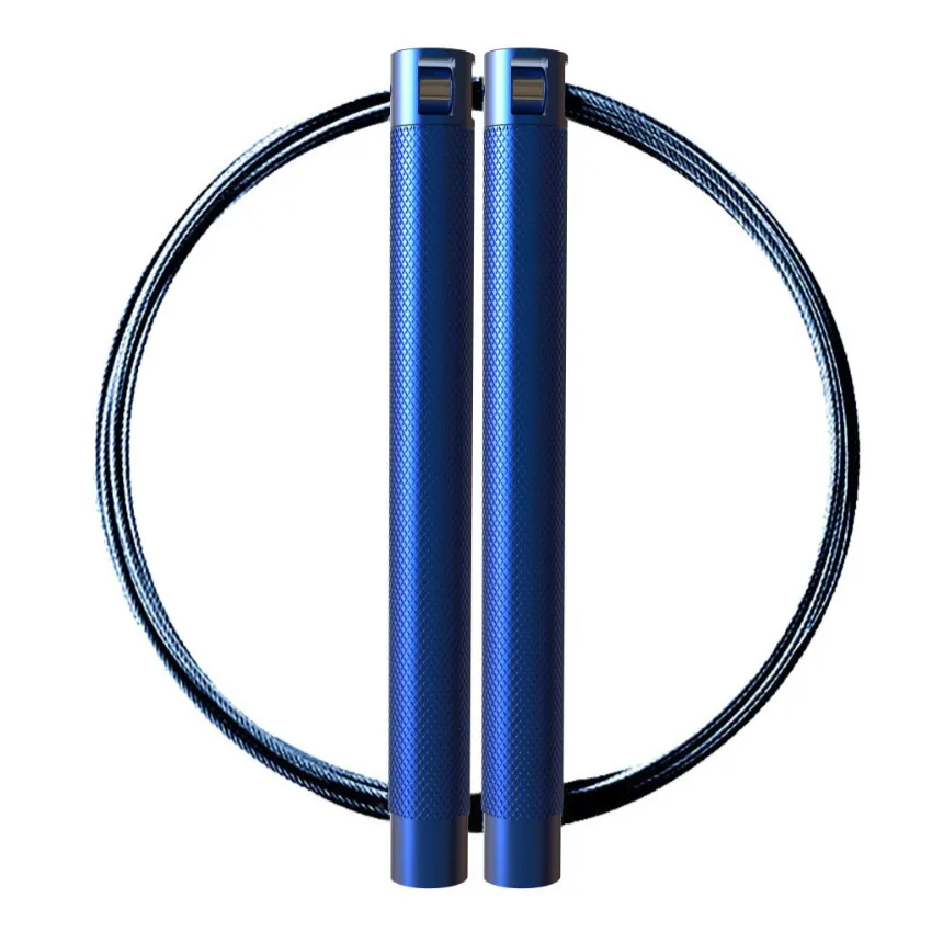 Custom Fitness Training Gym Speed Heavy Weighted Aluminium Handle Ball Bearing Adjustable Nylon Steel Wire Skipping Rope Jumping