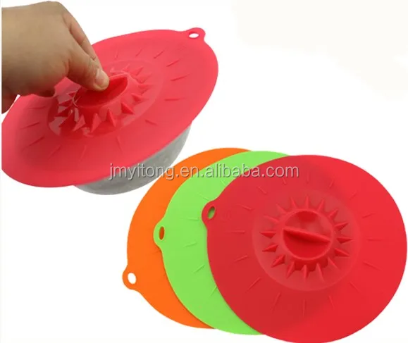 Heat Resistant Microwave Cover Reusable Suction Seal Silicone Cooking pot lid silicone pot cover pot lid