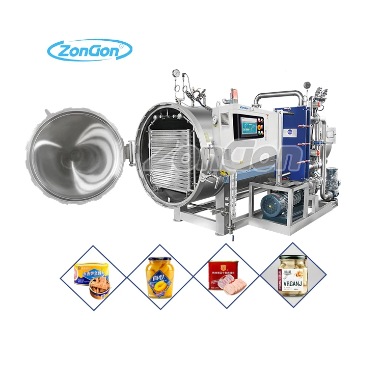 Industrial high temperature vacuum package food trolley sterilization retort autoclave manufacturer