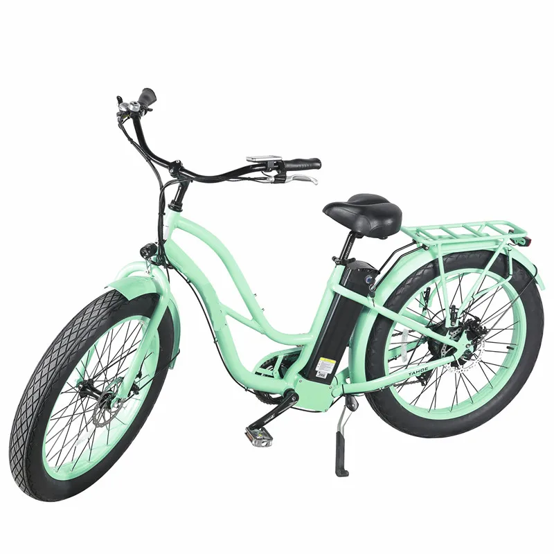 Latest 26inch fat tire electric bike fashionable beach cruiser fat e bike for women