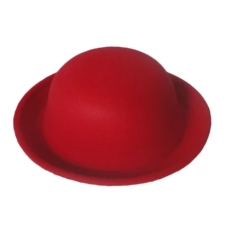 A112603    Hotsale New Winter Round Top Hat With Roll-up Brim Warm Vintage Bowler Hat Classic British Adult Children Fedora Hats