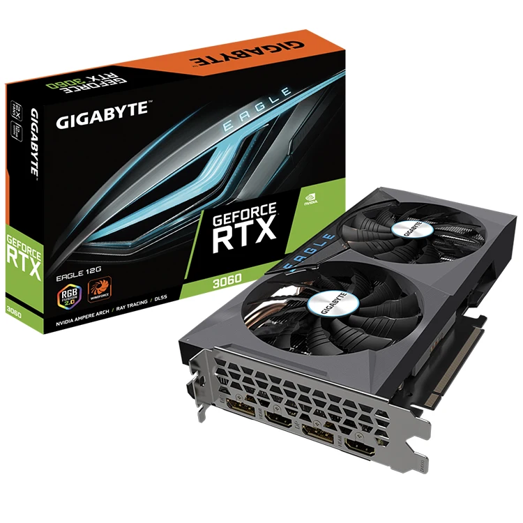 
 GIGABYTE NVIDIA GeForce RTX 3060 EAGLE 12G (rev. 2,0) видеокарта интегрирована с NVIDIA Ampere потокового мультипроцессоров  
