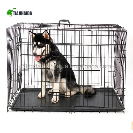 Hot sale large folding metal  pet dog cat cage