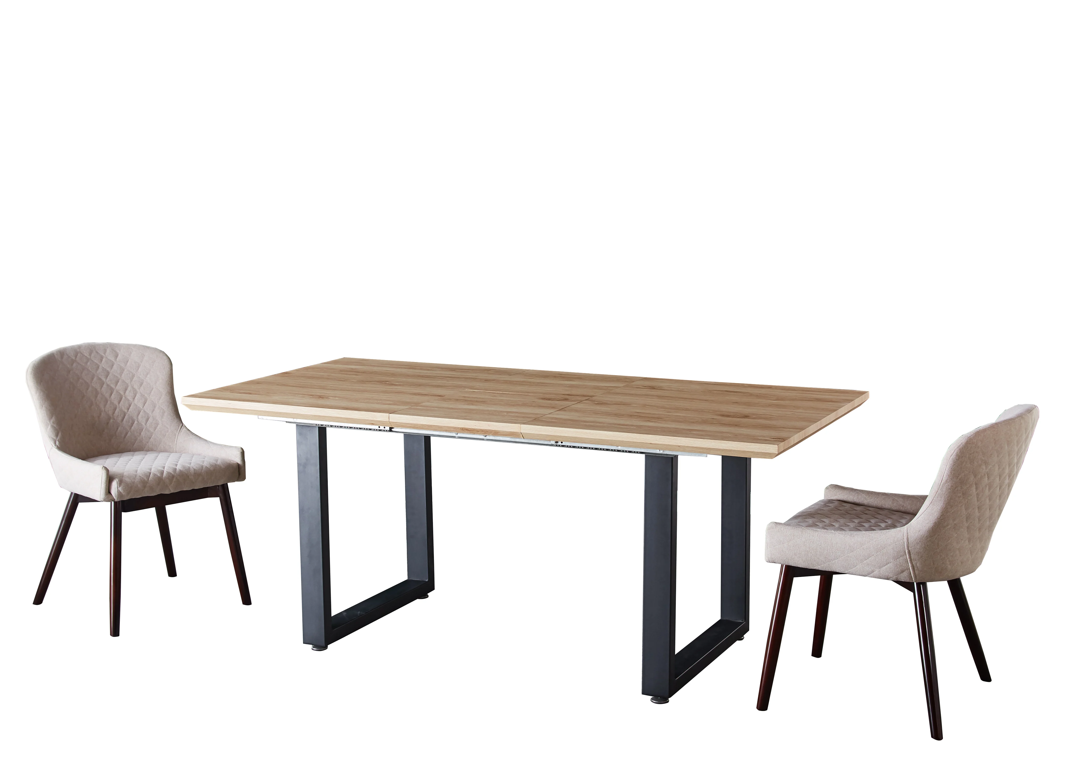 Modern New Model Metal Legs Rectangle Wooden Top Elegant Kitchen Dining Room Furniture Dining Table Designs