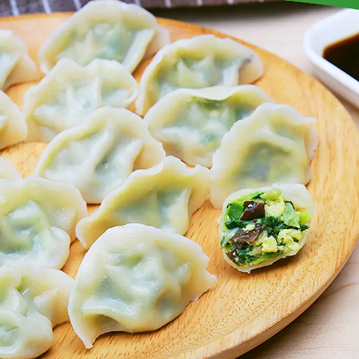 500g Chinese soft foodstuffs grain snacks wheat flour products leek and egg flavor dumplings