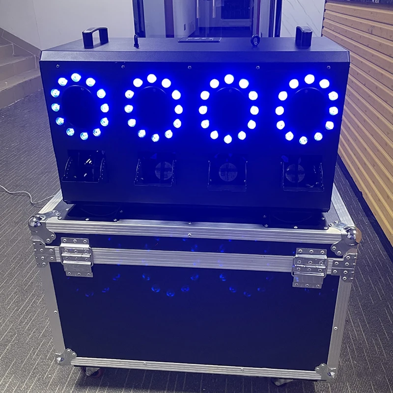 LED Four Hole Smoke Bubble Maker DMX 8 Channel Stage Show Wedding 3000W Smoke Bubble Machine