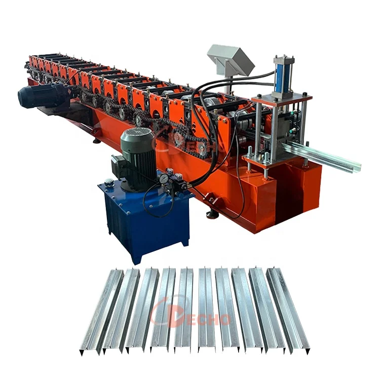 High quality metal sheet drywall wall light steel light keel roll forming machine c villa keel double line machine