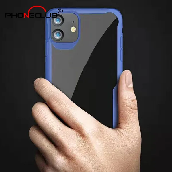 
Hot selling Shockproof Acrylic phone case For iphone X/XR/11/11 PRO MAX TPU + PC mobile cover 