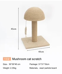Modern mushroom Manufacture Wholesale simple Small Cat Furniture Tree Scratch Post with Toys