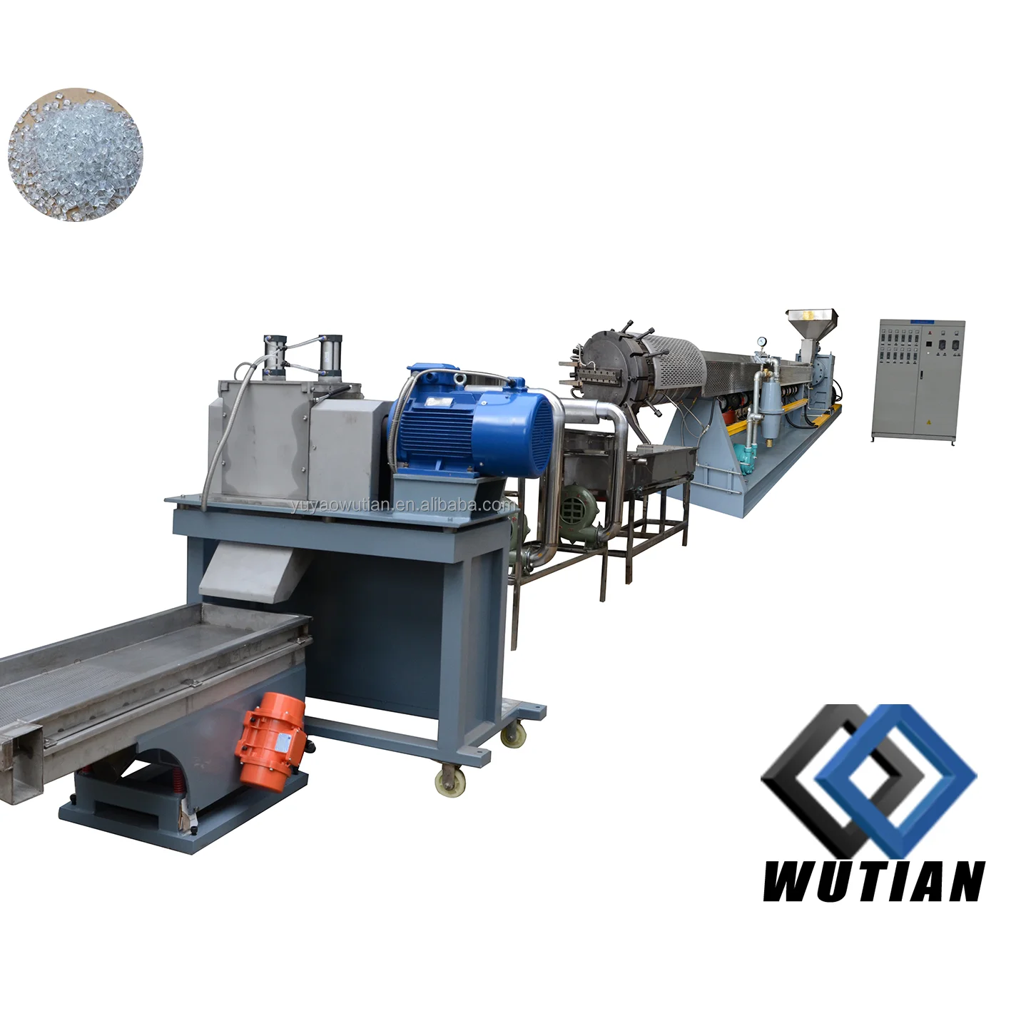 Автоматическая машина для переработки пластика PC PA PET, линия гранулирования бутылок, оборудование для переработки