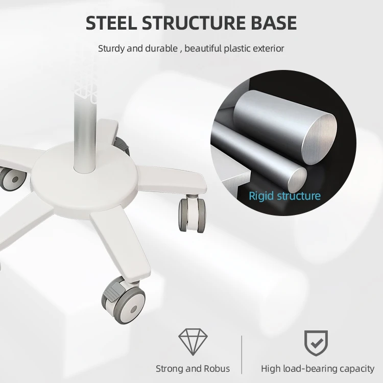 Modern Style Aluminum Tray 360 Rotating Noiseless Caster Small Monitoring Ecg Breath Medical Trolley
