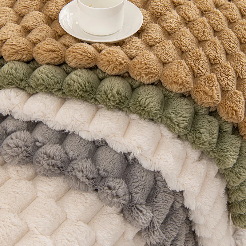 Wholesale European Faux Fur Plush Pillow Case Cover 3D Stereoscopic Home Sofa Geometric Decorative Cushion Cover