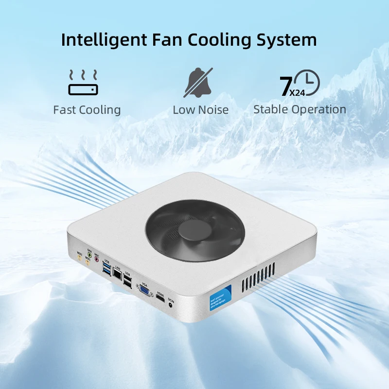  Компактный офисный мини-компьютер XCY Core i5 4200U i7 7500U 4K HTPC VGA USB WiFi Gigabit Ethernet Linux
