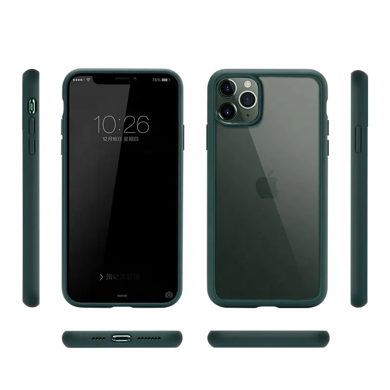 
Universal Reinforced Full-Body Protective Case with TWO layers clear Hard PC Shield +Soft TPU Bumper phone case 