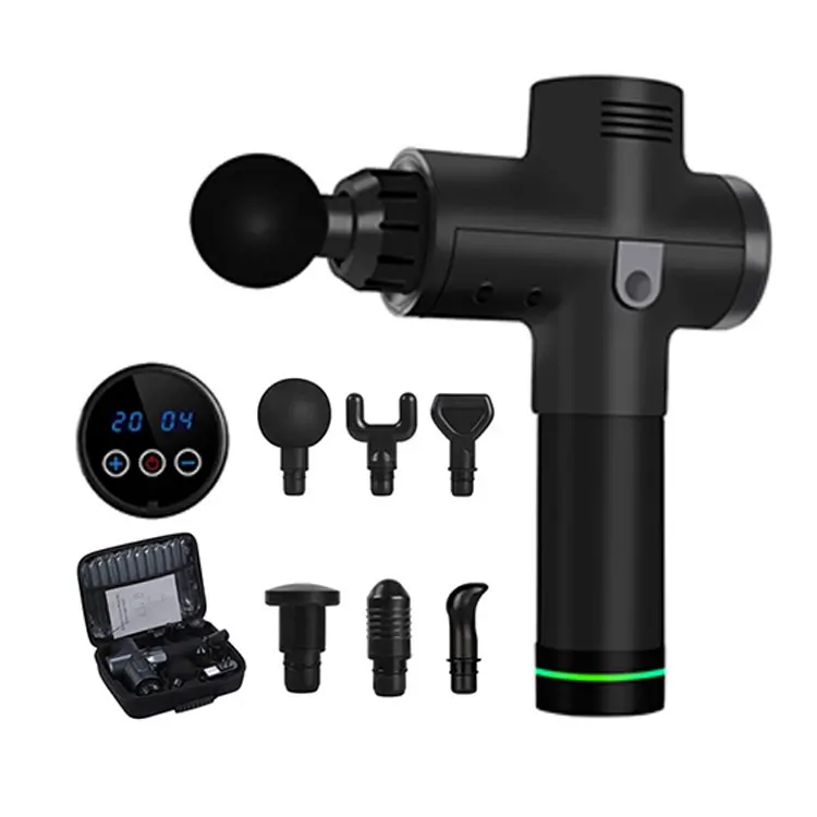 
Импульсный мышечный массажер инструмент ЖК-экран вибрирующий перкуссионный массажный пистолет 