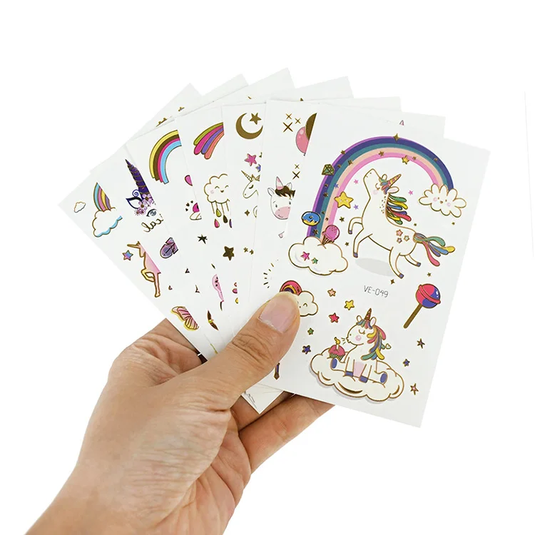 Custom Cute Cartoon Temporary Tattoo Stickers Body Face Set Sticker Tattoo For Kid