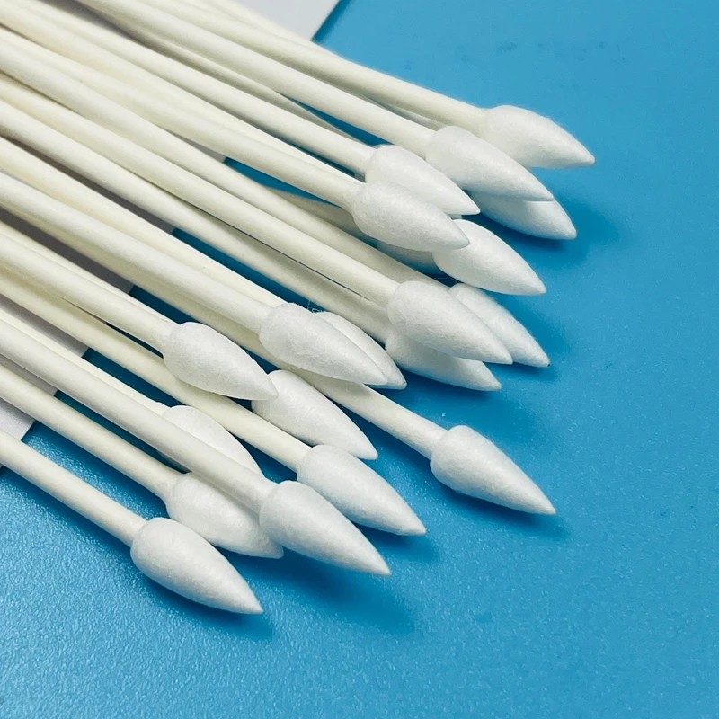 CA-003 Industrial Use Pointy Headed Cotton Buds Paper Handle PCB LCD Lens Clean Swab