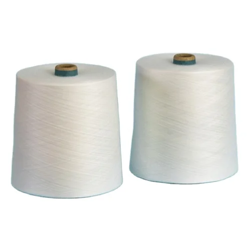 Необработанная белая пряжа, Шпулька, швейная нить из 100% полиэстера, натуральное волокно 1.2D/33F