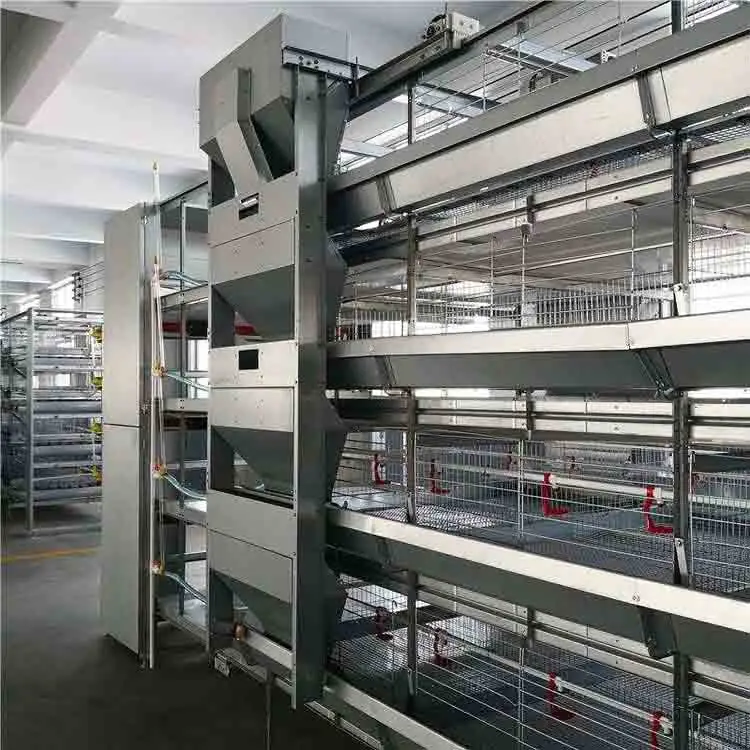 Layer Chicken Farming Automated H Frame Type Battery 3 Tiers 4 Tiers Laying Hen Cage