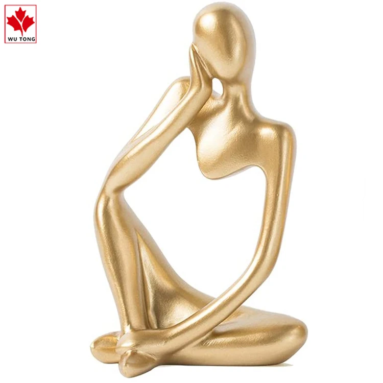 New Design Abstract Modern Sculpture No Seeing No Listening No Speaking Statues Resin Figurine Set For Home Ornament