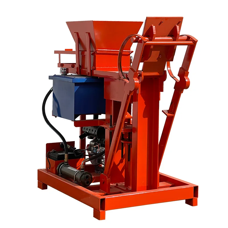 Shm2-25 Diesel Hydraulic Press Semi Automatic Interlocking Clay Soil Block Making Machine