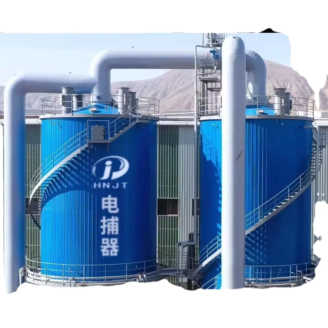 Vertical high-voltage power supply control honeycomb structure tower equipment for capturing tar and asphalt smoke