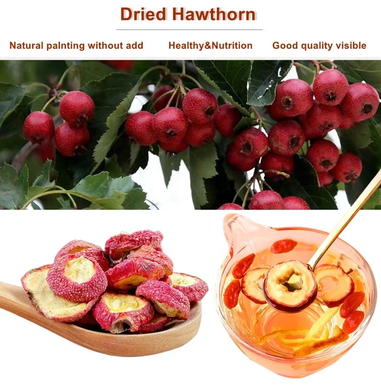 Hot selling natural dried sliced haw healthy dried fruit tea seedless slice hawthorn berry