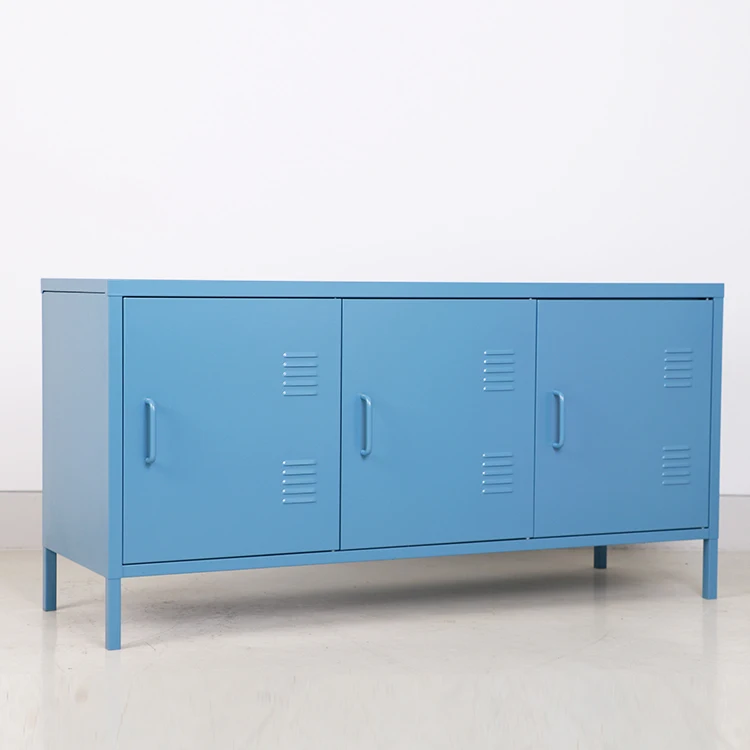 Living Room Furniture Stands Type Tv Cabinet 3 Doors Store Content Cabinet Metal Tv Cabinet