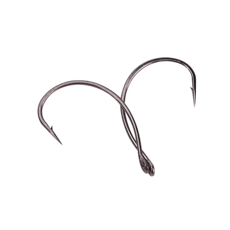 Strong practicability 1# 2# fishing tackle single hooks for soft worm fishing
