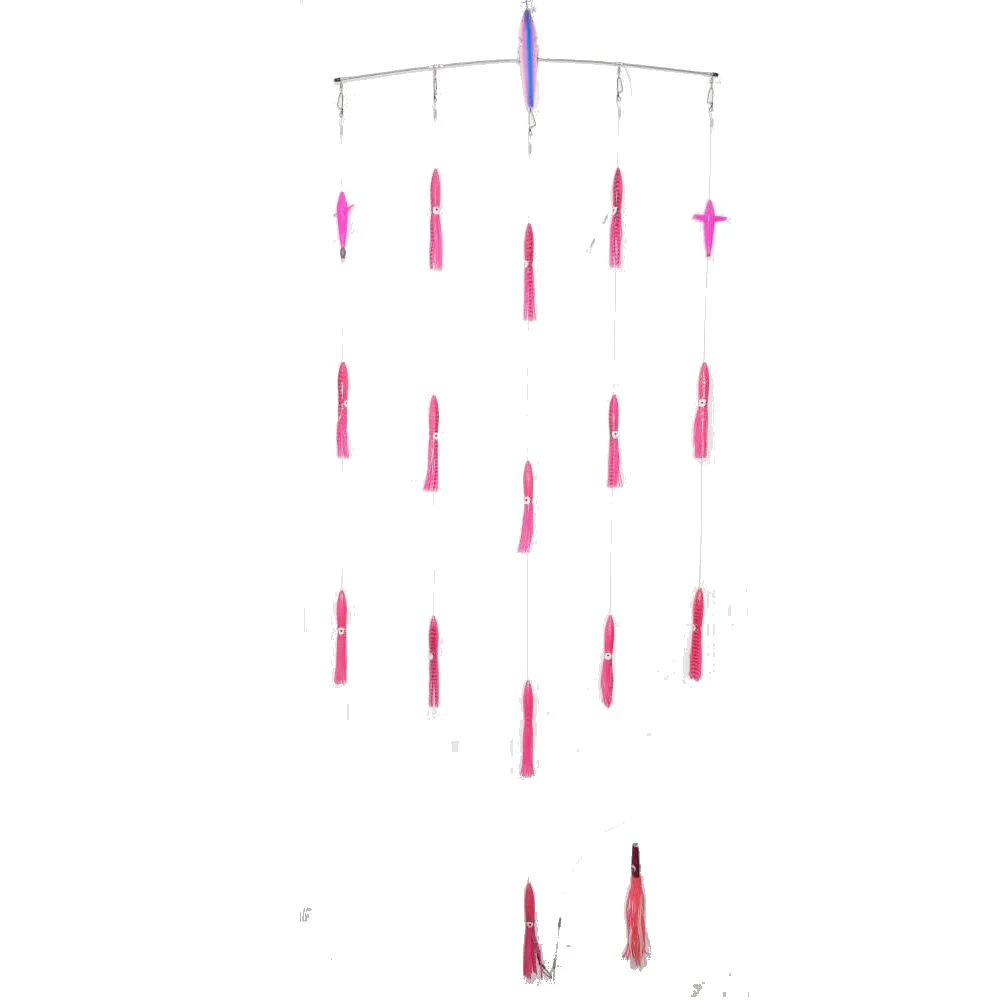 Airplane octopus trolling rack saltwater tuna marlin teasers trolling fishing lure spreader bar set rigged hook lure set