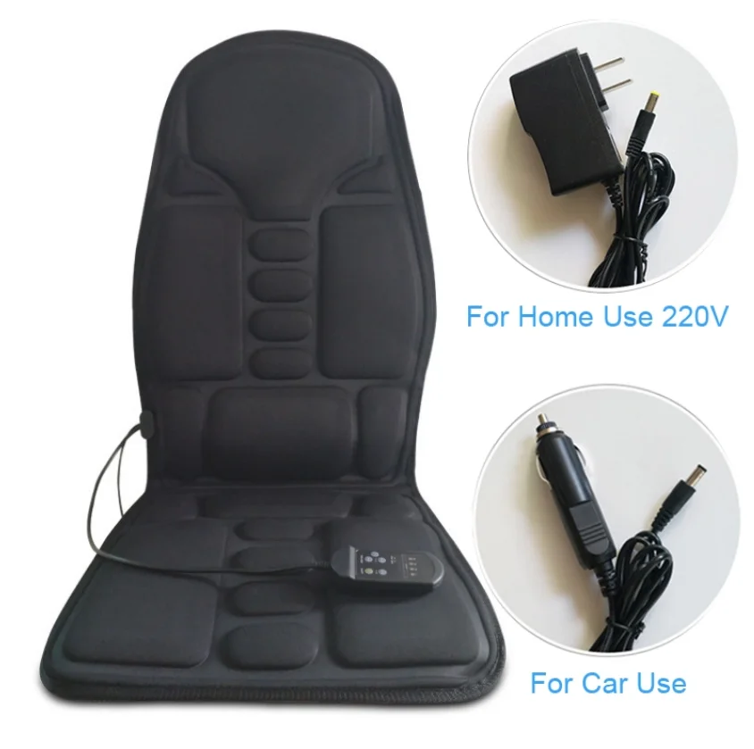 Full-Body Back Neck Waist infrared Therapy Heated Massage Electric Vibrator Cushion Seat Car Home Office Massage Chair