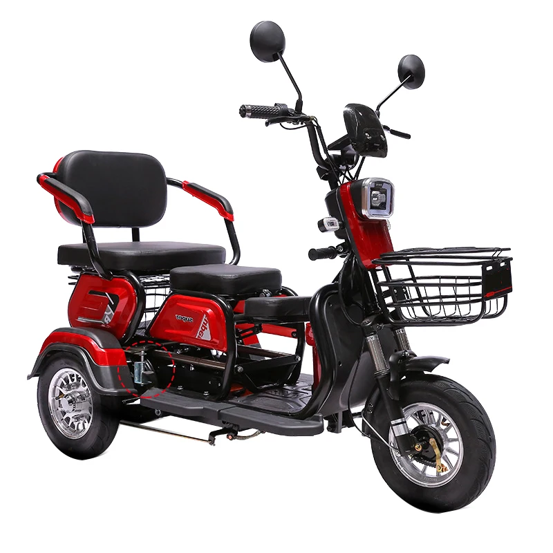 Low Speed Safety Woman Bike Sweden Adult Drift Frame 3 Wheel Electric Tricycle Pedicab Gas Ebike Trike Seat Tricycle Scooter